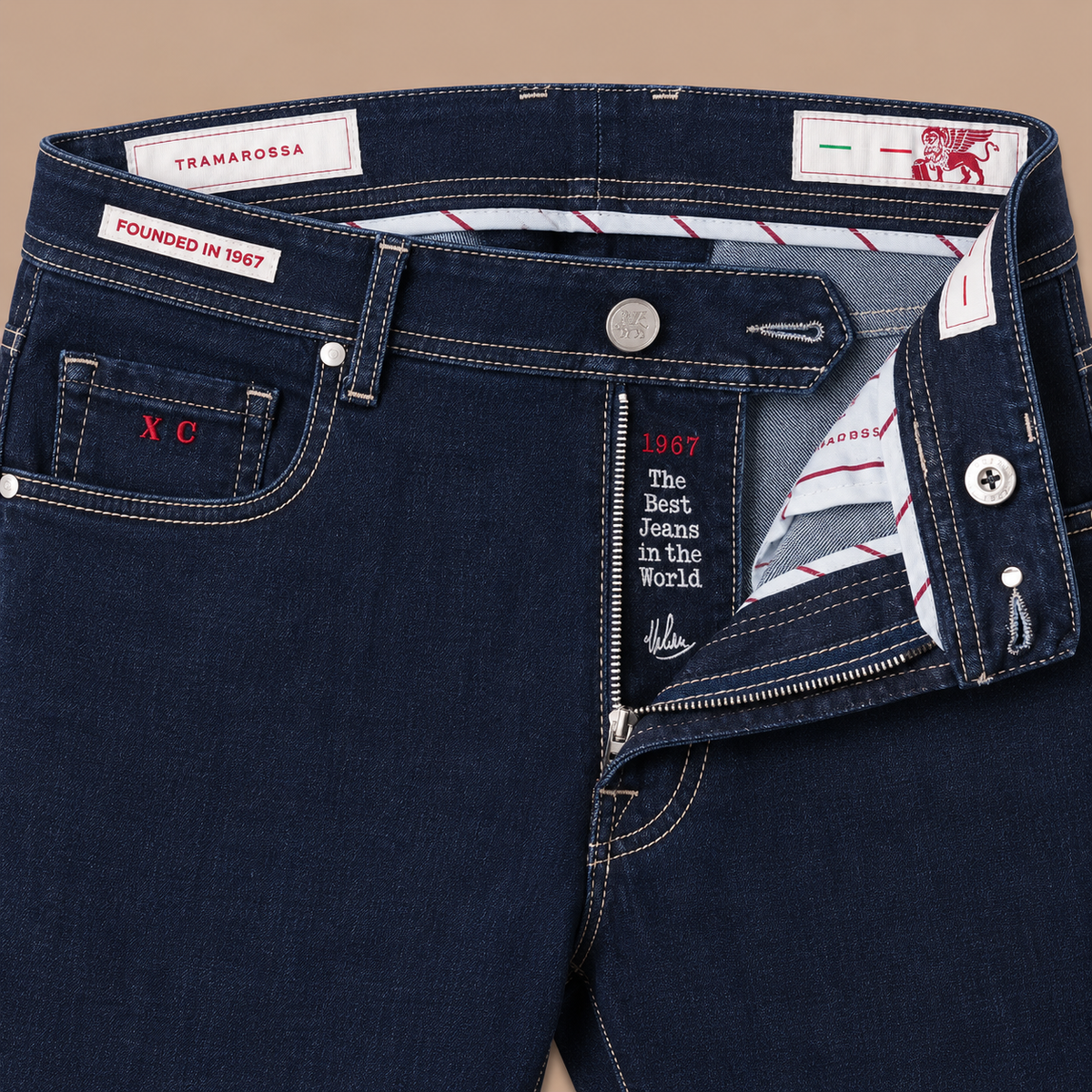 TRAMAROSSA Leonardo 5 Pocket Jean - Blue.