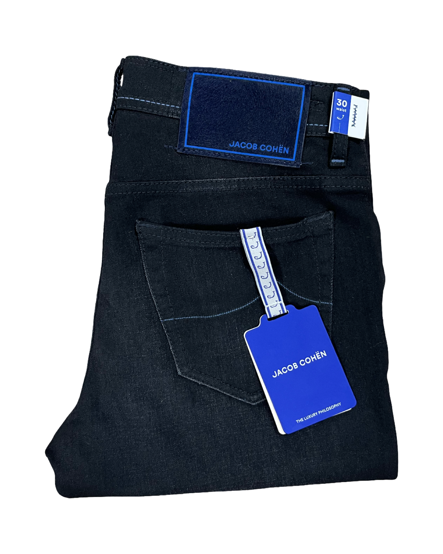 Jacob Cohen Denim Jean black / dark horse hair badge