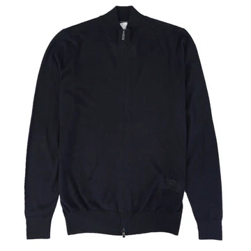 Pal zileri fine knit zip cardigan (navy)