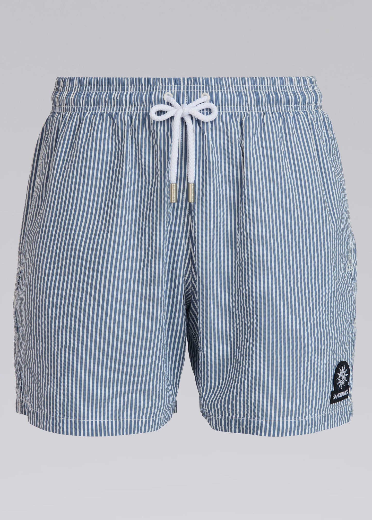 Sandbanks stripe swim Short - Navy / white