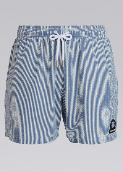 Sandbanks stripe swim Short - Navy / white