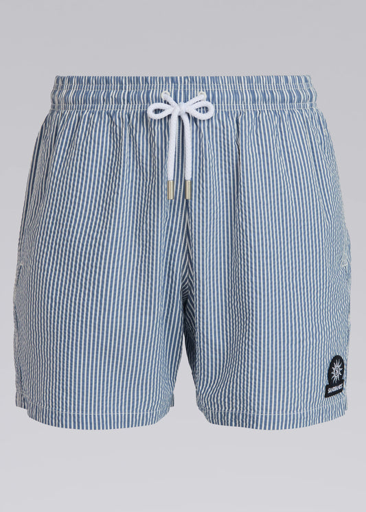 Sandbanks stripe swim Short - Navy / white