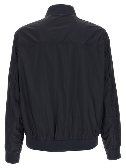 Pal Zileri reversible zip up shell bomber jacket  navy/beige