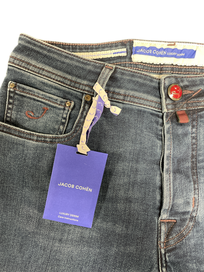 Jacob Cohen Denim Jean / wine badge